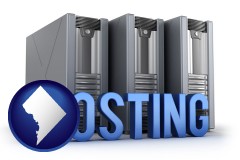 washington-dc web site hosting servers and a caption