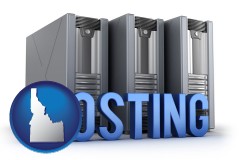 id map icon and web site hosting servers and a caption