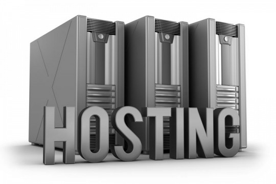 web site hosting servers and a caption